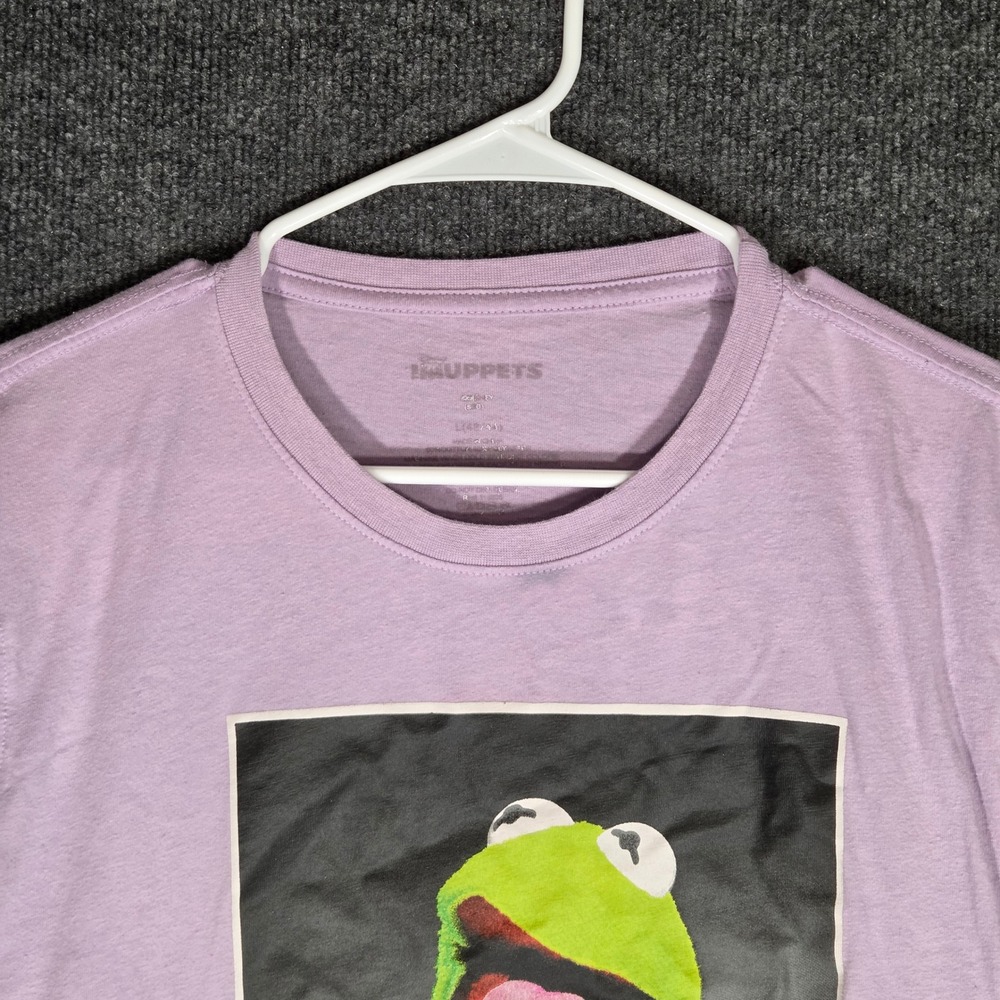 Disney The Muppets Kermit The Frog Banjo Dreamer Purple Long Sleeve Shirt Large